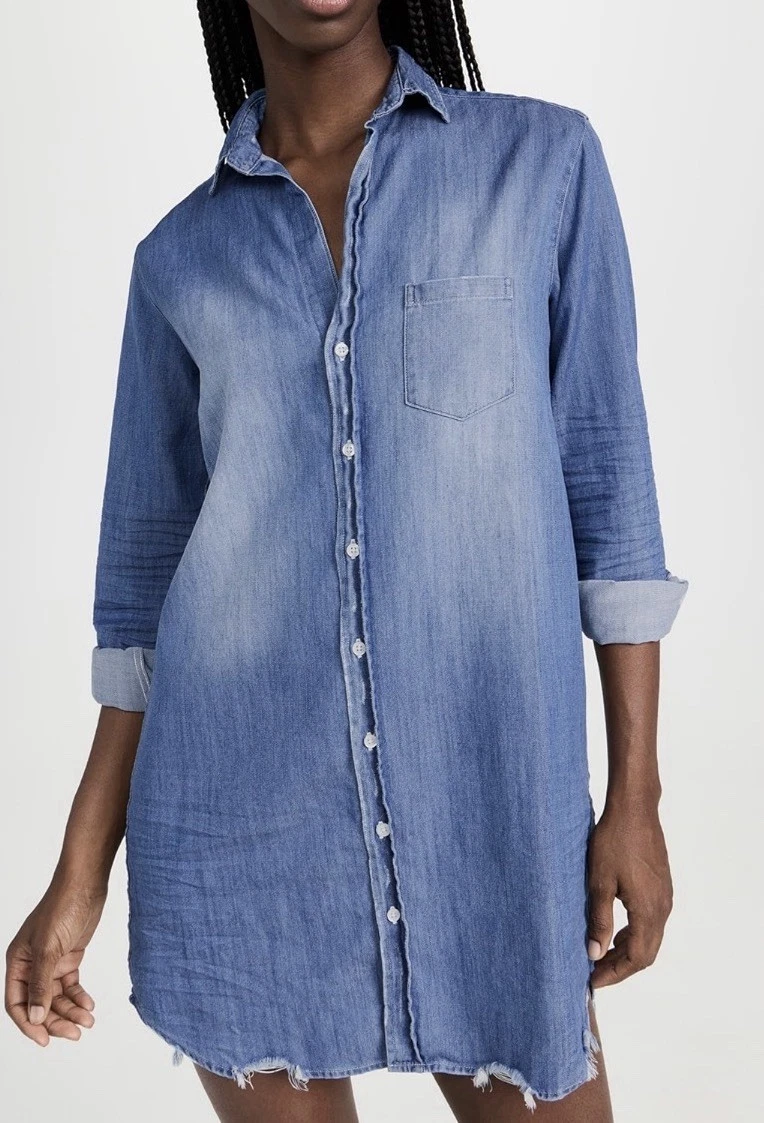 knee length dresses for ladies Kelsey Dress / Indigo Ikat