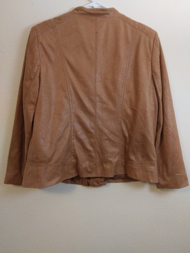 Tanjay Jacket Brown Faux Snakeskin 10P Womens Small Petite - Picture 7 of 7