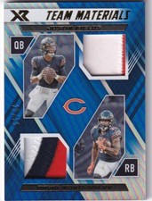 2022 Panini XR Justin Fields & David Montgomery Team Materials Dual Patch 23/25
