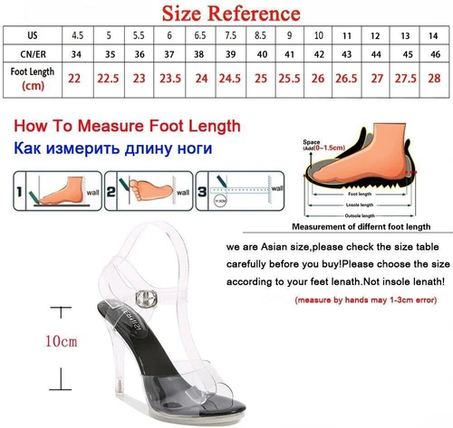 Women Clear PVC Sandals Stilettos High Heeled Transparent Pumps Party Shoes New - Picture 7 of 40