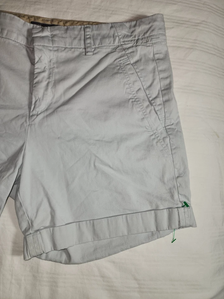 Шорты женские Vince размер 8 хаки серые китайские со сложенным подолом пояс для ходьбы петли - Изображение 3 из 4