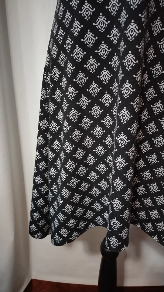 Xhilaration Brand Black w/White Design Sundress Women's Dress Size M - Imagem 3 de 4