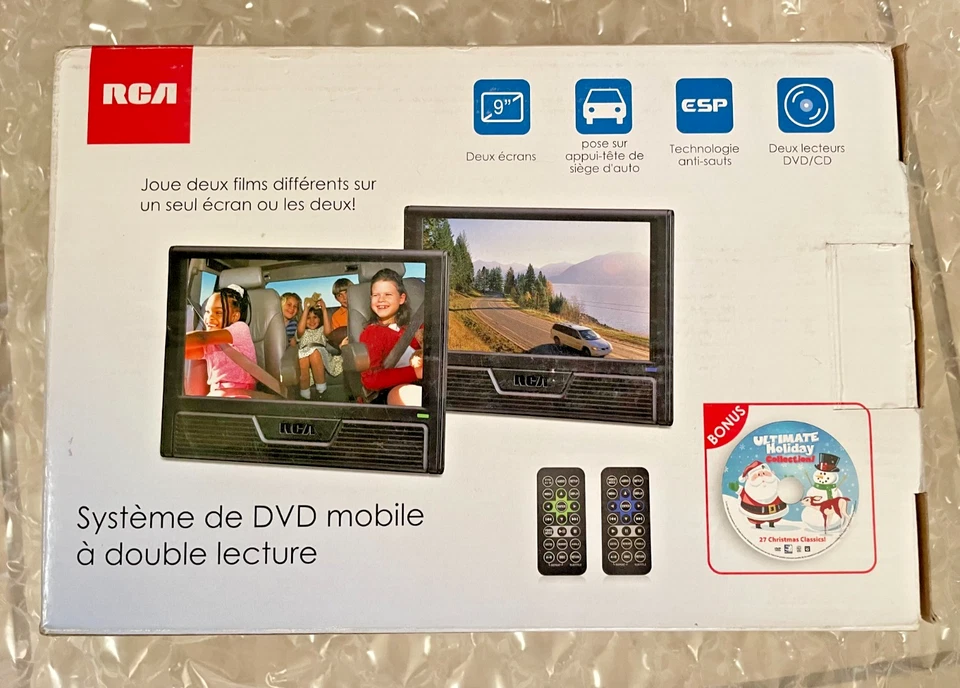 RCA 9” Double Play Mobile Dual Twins DVD System Auto Road Trip - Image 2 of 4