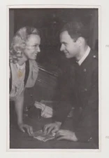 Young Couple Shares a Playful Glance Money Bridges the Gap Unusual Antique Photo