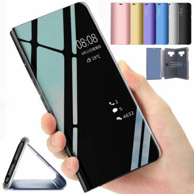 For HUAWEI P30 Honor 70 90 X7B X8B 400 Mirror Leather Flip Stand Case Cover