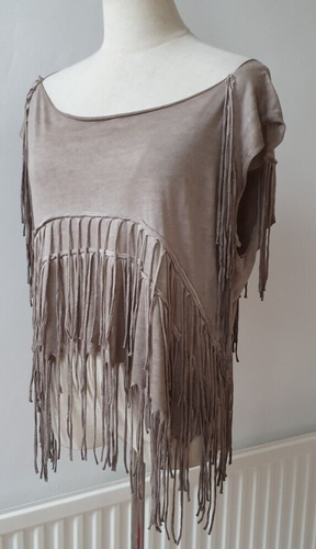*GORGEOUS* ALL SAINTS *CAPRI* FRINGED TOP, 50% COTTON 50% MODAL UK10, US6, EU38 - Bild 3 von 21