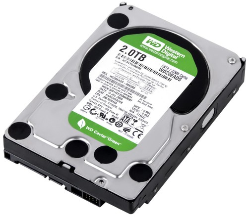 Hard Drive WD Caviar Green WD20EADS 2TB 5.4K 32MB SATA II 3.5'' Inch - Picture 2 of 3