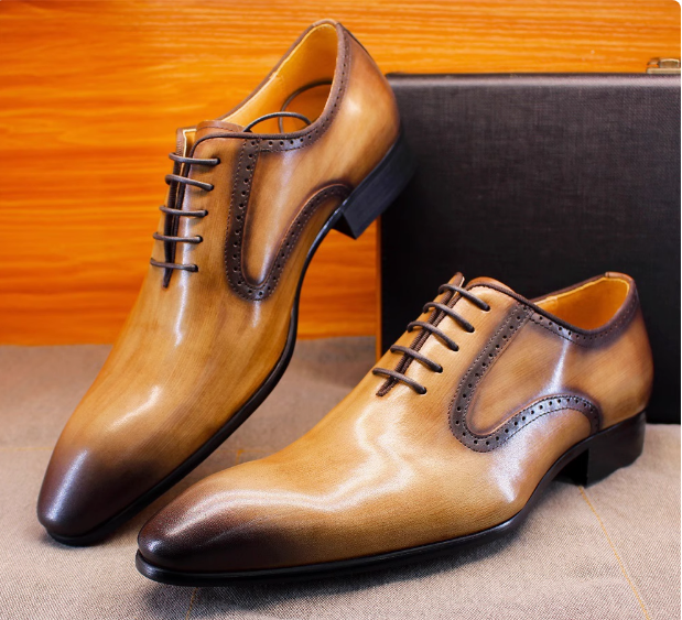 SAOLA Scarpe Oxford da uomo di lusso classiche stringate a punta scarpe formali business in pelle