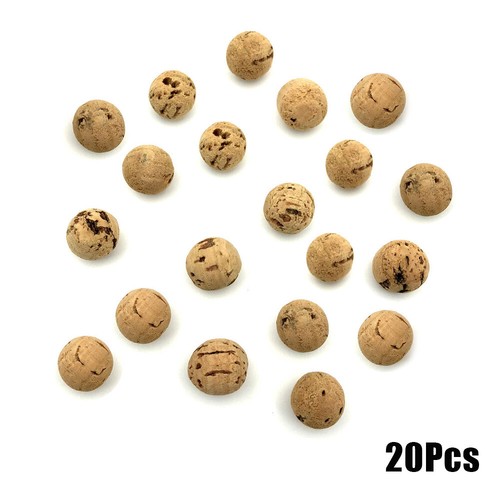 20PCS Float Natural Cork Ball unfill Bead Floating Bottom Hair Rig Fishing-Bait - Bild 12 von 13