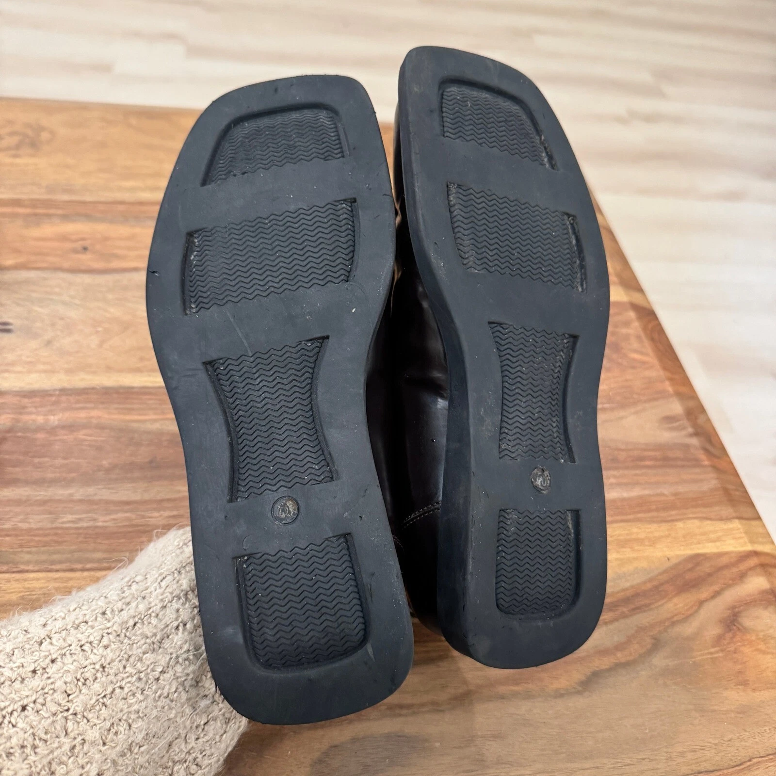 Scarpe eleganti mocassini Coach Evan in pelle punta quadrata Made in Italy marrone 8D