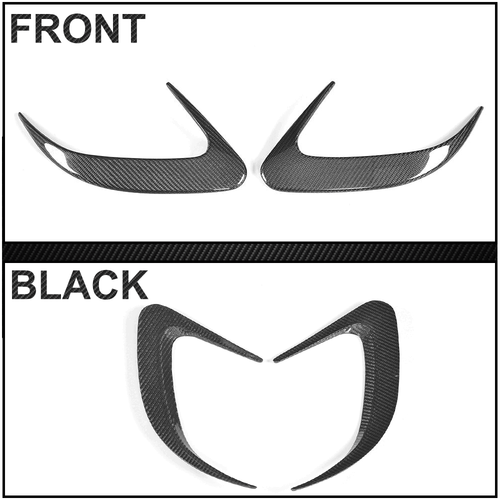 Pinne paraurti posteriore in carbonio Flap Canards per Mercedes C218 CLS400 CLS63 AMG - Foto 11 di 14