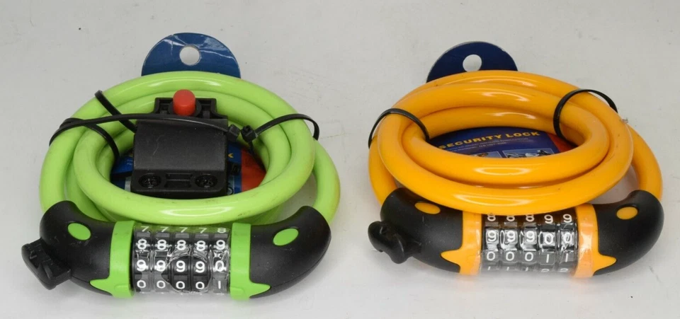 Combination Bike Lock Steel Cable Chain 4 Feet x 1/2 Inch Tonyon - Lot of 2 - Image 2 of 4