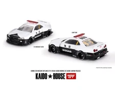 NISSAN SKYLINE GT-R R34 RHD "JAPAN POLICE" KAIDO HOUSE 1/64 CAR MINI GT KHMG120