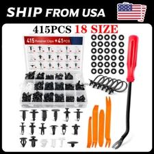 415Pcs Bumper Clips Retainer Auto Car Rivets Fastener Fender Push Pin Trim