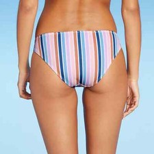 Juniors' Shimmery Bikini Bottom - Xhilaration Multi Stripe Size Medium 4-6