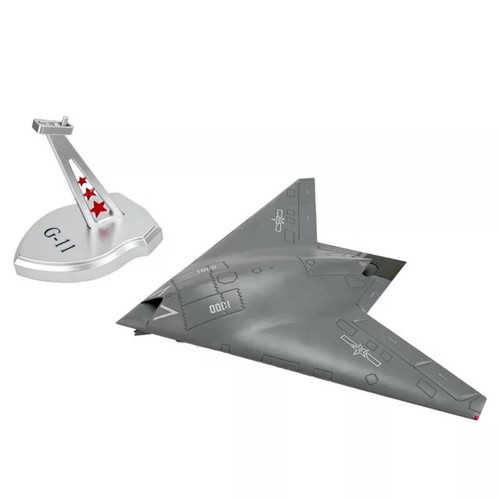 1 pz scala 1/45 lega pressofusa cinese G-11 stealth UAV modello aereo giocattolo regalo - Foto 15 di 21
