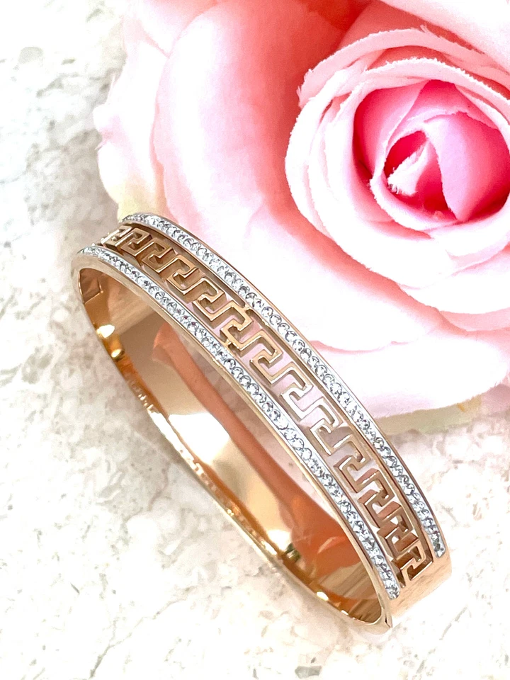 Pulsera de eternidad de diamantes de joyería griega de 18k hecha en Grecia Pierre Lorren Foto 2 de 4