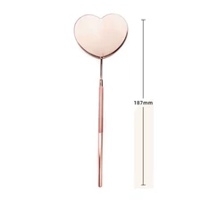 Multifunction Lash Mirror – Stainless Steel, Magnifying with Diamond Accent