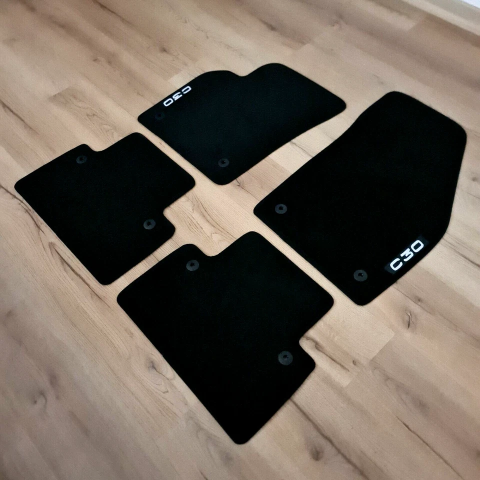 Alfombrillas coche terciopelo para Volvo C30 04-2012 impermeables alfombras negras forros automáticos Foto 4 de 4