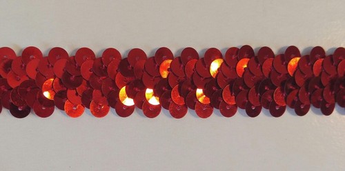 RECORTE LENTEJUELAS ELÁSTICAS 3/4" 2 FILAS - Muchos Colores Disponibles - 15 Yardas - Imagen 2 de 21