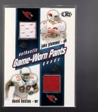 A9613- 2002 Pacific Heads Up Game Worn Quads #39 Boston Plummer Dillon Warrick