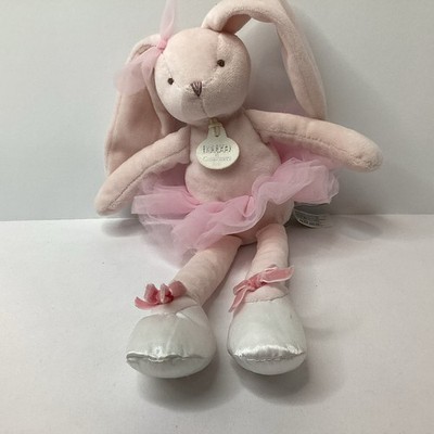 Doudou et Compagnie Paris Plush Pink Ballerina Bunny 12'' Long Leg Stuffed Toy