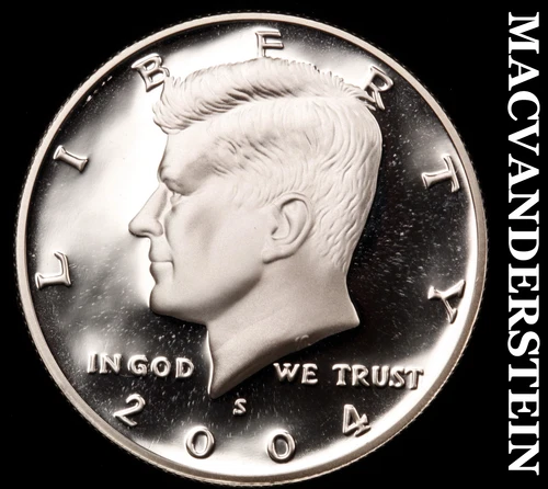2004-S Kennedy Half Dollar- Lustrous Silver Choice Gem Proof  #i3326