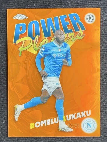 Romelu Lukaku 2025-26 Topps Chrome UCC Power Players Orange Refractor /25 #PP-12