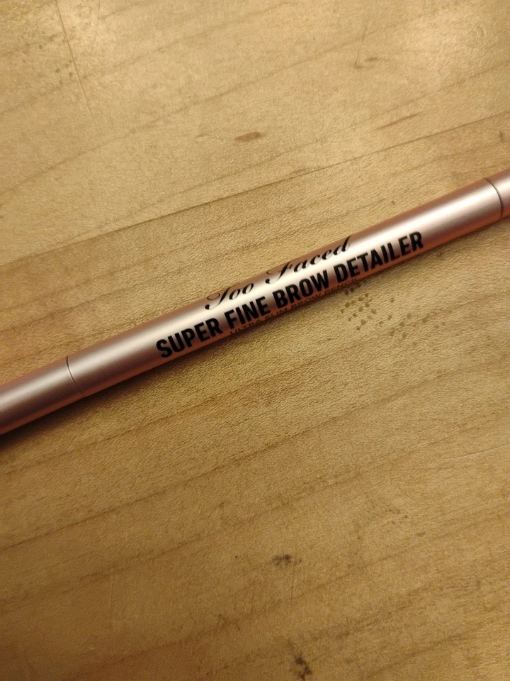 Too Faced Super Fine Brow Detailer Pencil Smudge Proof WP Medium Brown 0.08g NIB - Image 4 of 4