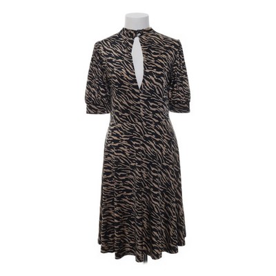 VILA, Kleid, Größe: S, VISINTY S/S DRESS/RESS RX, Schwarz/Beige #DmK