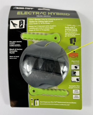 #ad Rino Tuff Electric Hybrid 2 in 1 Line or Blade Trimmer Head Replacement $13.00