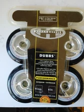 Hyper Wheels Dubbs Performance Inline Roller Skate Wheels 84MM 82A black/chrome