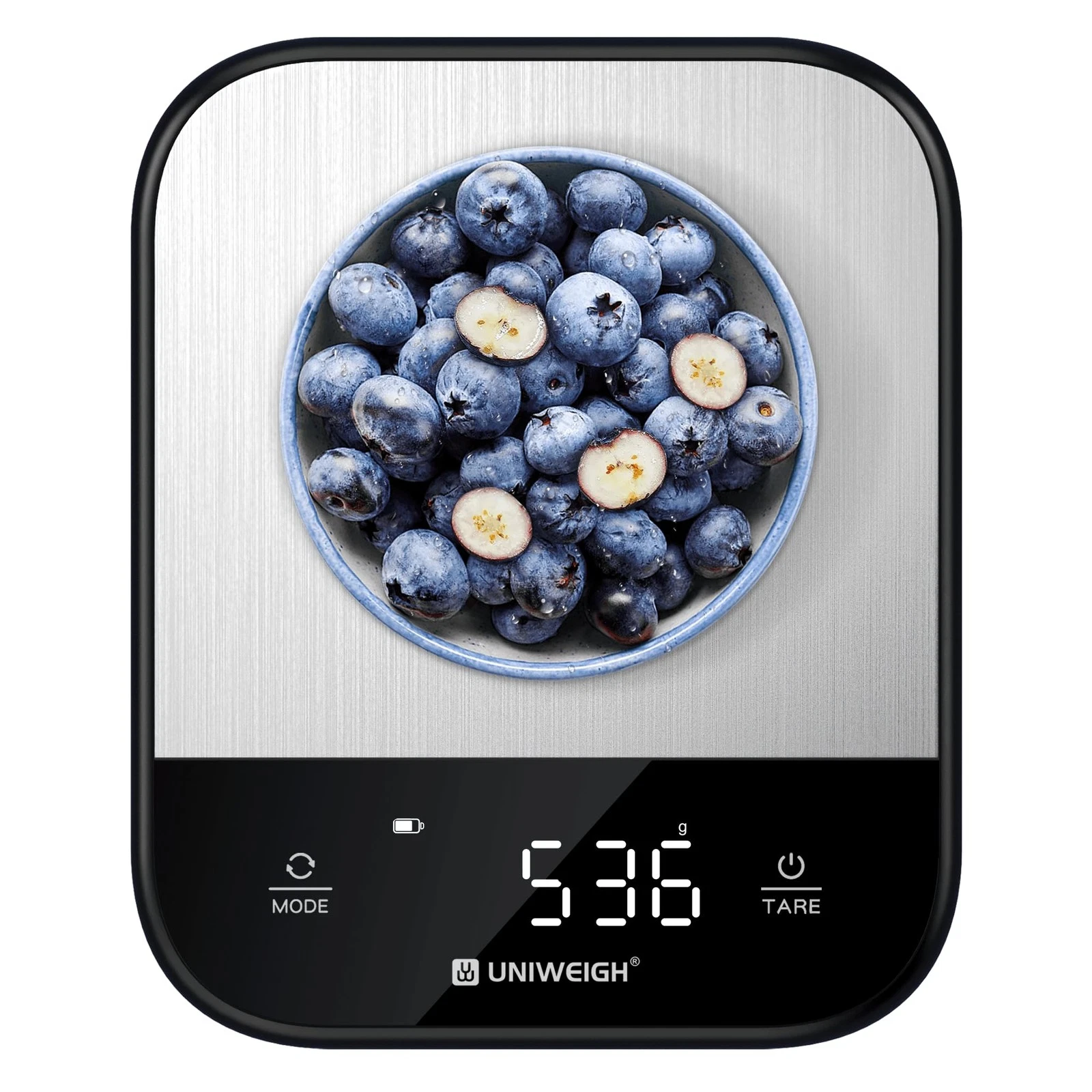 UNIWEIGH Food Scales for Kitchen 11lb,Digital Scale kitchen scale 5kg, Black