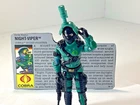 VINTAGE GI JOE ARAH COBRA NIGHT-VIPER 1989 COMPLETE WITH CARD HASBRO