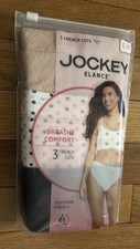 Women  s Size 6 or M Jockey 3-Pack Breathe Comfort French Cut Panty 100 Cotton