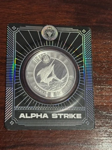 2023 1 oz Cayman Islands Silver Sea Life Marlin Coin (Alpha Strike, Proof-Like)