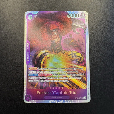 One Piece Card Game TCG OP05-074 Eustass ''Captain'' Kid SR EN NM