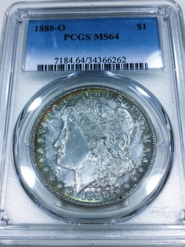 1888-O Morgan Silver Dollar PCGS MS64 Beautiful Coin Nice Toning