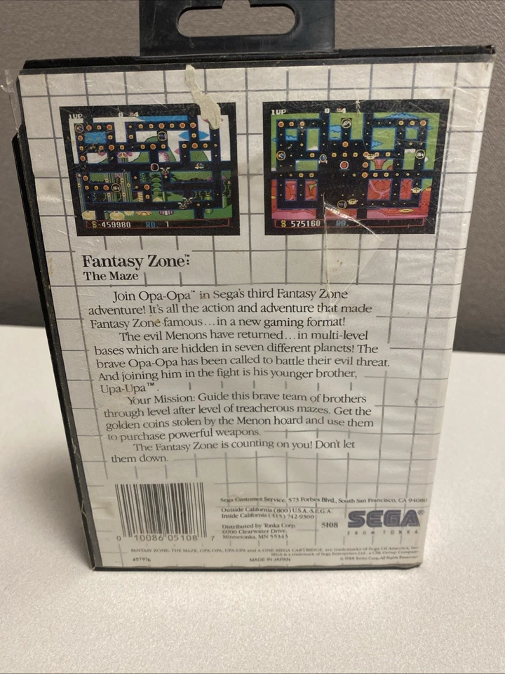 Cartucho y caja Fantasy Zone The Maze Sega Master System Foto 3 de 4