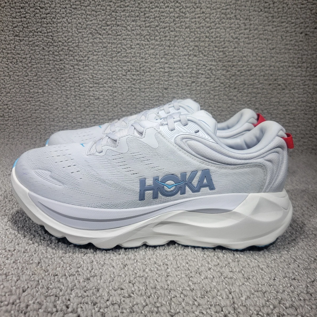 Hoka One One Mens Govita 3 Grey Blue White Athletic Sneakers Size 10 Hoka One One Gaviota 3 Review | Running Shoes Guru main image 4