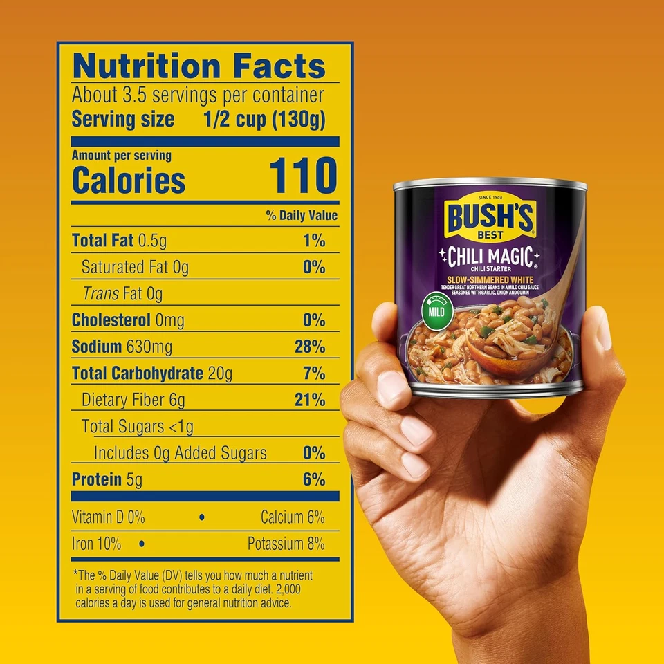 Arrancador mágico de chile blanco enlatado a fuego lento 15,8 OZ, fuente de pr a base de plantas Foto 2 de 4