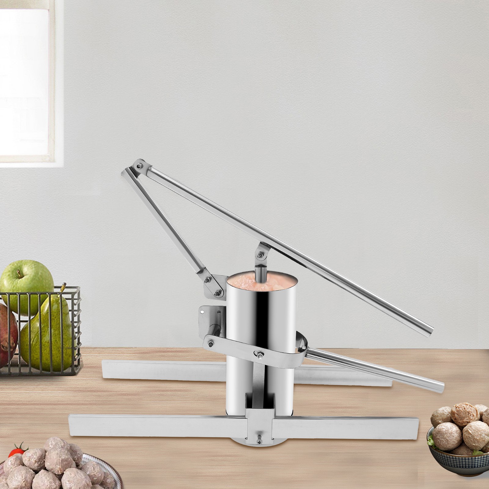 11 Holes Manual Meatball Making Machine Commercial Meatball Processing Machine