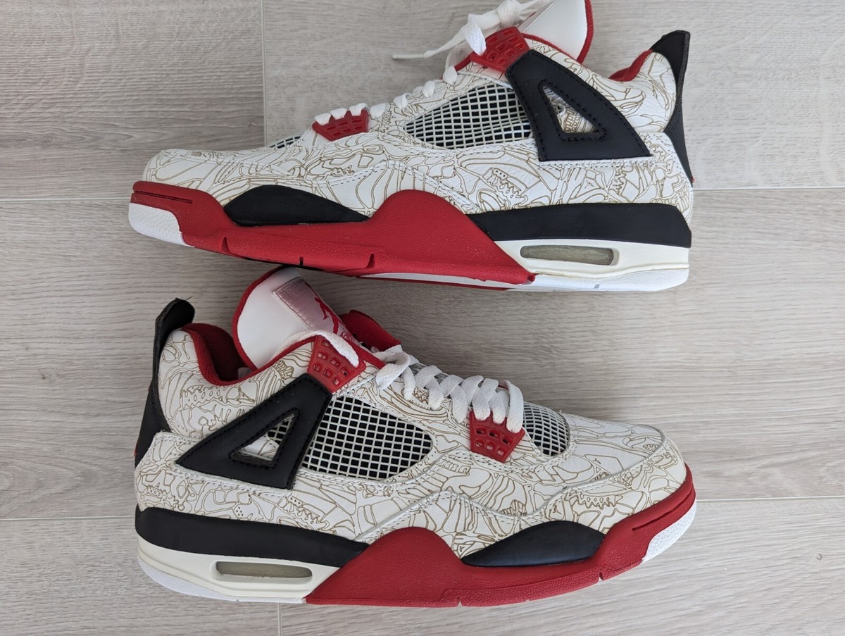 シューズ(男性用) NIKE AIR JORDAN 4 RETRO FIRE RED US 9 Nike Air Jordan 4 Retro Fire Red Jordan 4 Fire Red AJ4 Fire