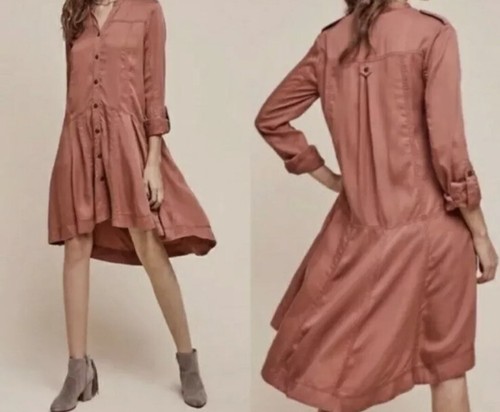Red Buttoned Shirt Dress Size 