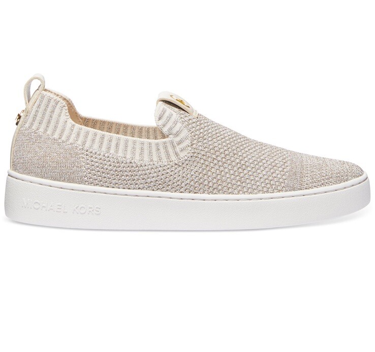 Michael Kors Juno Knit Slip On Sneaker Metallic Stretch