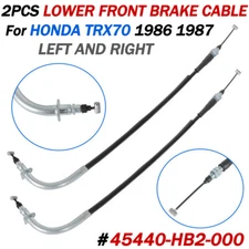 2PCS LOWER FRONT BRAKE CABLE LEFT&RIGHT For HONDA TRX70 1986 1987 #45440-HB2-000