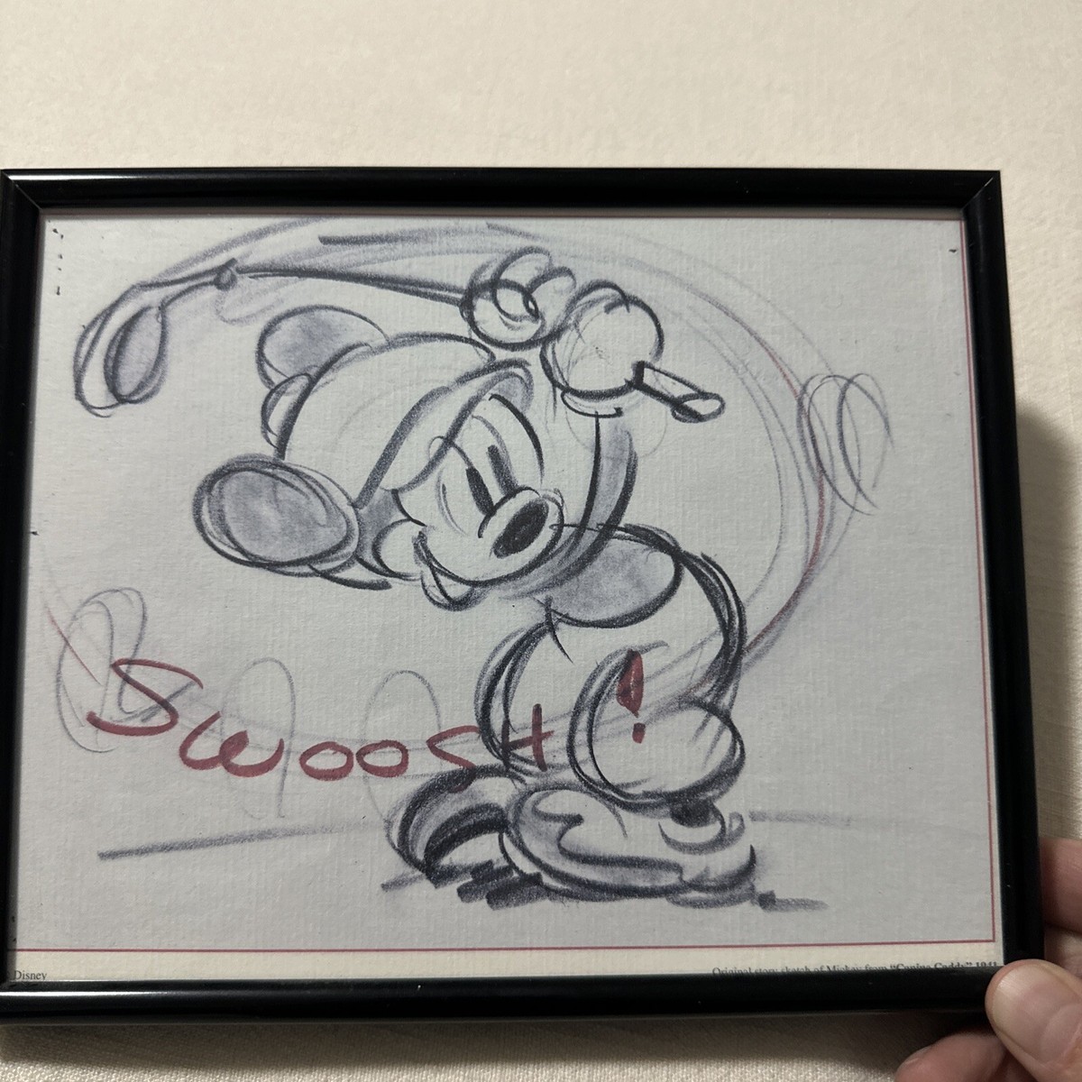 Disney Framed Prints ミッキーのゴルフcaninecaddy Story Sketch Animation Framed Mickey Mouse golf from Canine