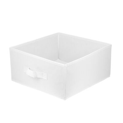 LAVITA Storage Box faltbare Aufbewahrung Boxen Universal 31 x 31 x 15 cm Weiss