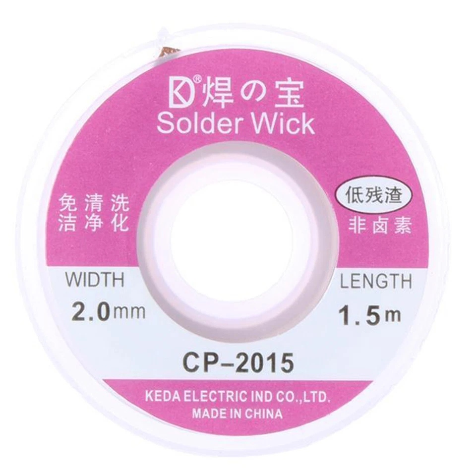 150cmx2mm Tresse à Dessouder Fil Souder Soudure Soudage Rouleau Bobine Sécurité - Photo 3/4