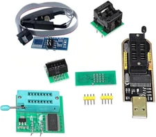 1Set CH341A 24 25 Series EEPROM Flash BIOS USB Programmer+Soic8 SOP8 Test Clip+S